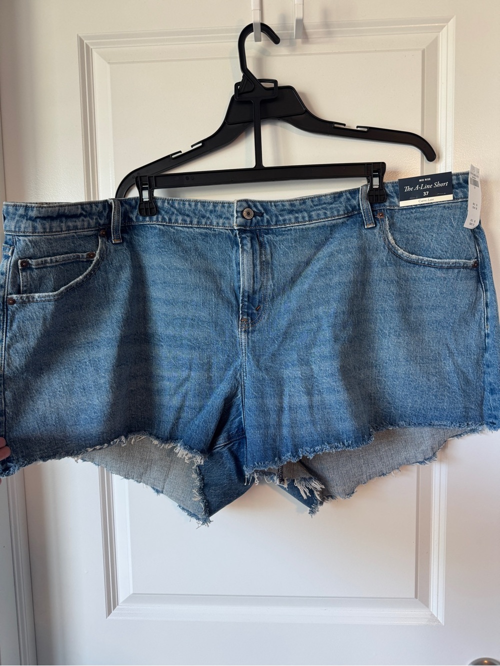 Abercrombie & Fitch Blue Frayed Denim Cutoff Shorts